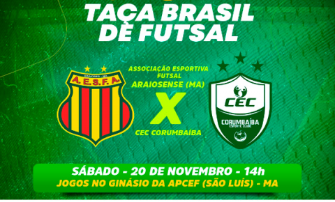Ao Vivo Sampaio MA x Corumbaíba Taça Brasil de Futsal  